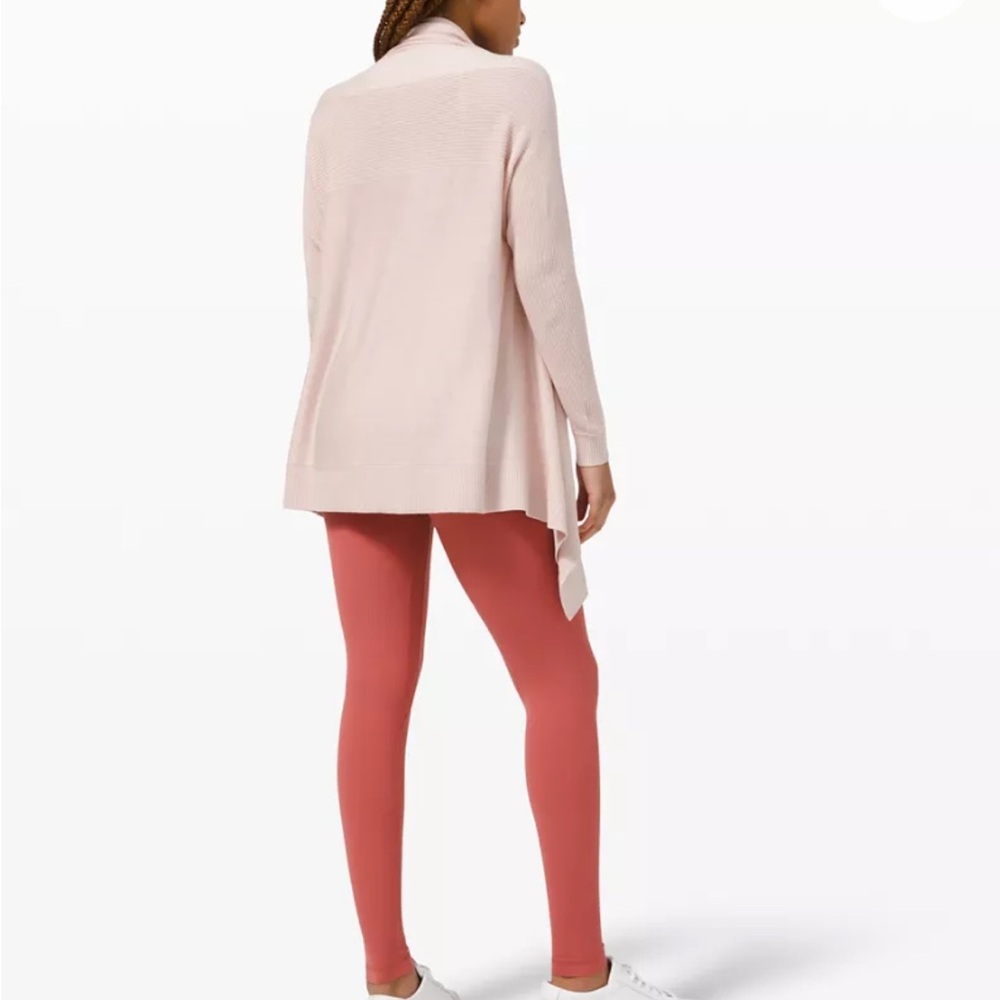 Lululemon Cashlu Knit Wrap Cardigan Blush Pink Size 10 - Picture 2 of 7